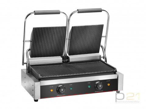 Grill kontaktowy podwójny, 475x230, płyta ryflowana, PG50R, Amitek Grill kontaktowy podwójny, 475x230, płyta ryflowana, PG50R, Amitek