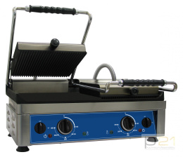 Grill kontaktowy podwójny, 520x230 mm, płyta gładka, PG57L, Amitek