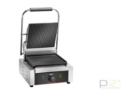 Grill kontaktowy pojedynczy, 225x230 mm, płyta gładka, PG25L, Amitek