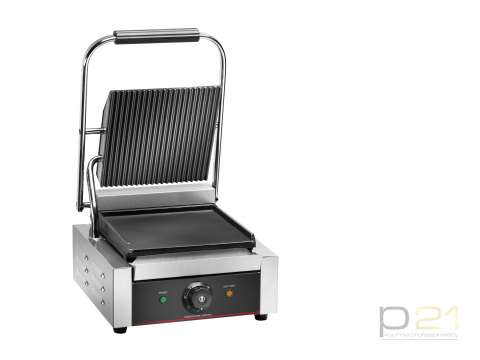 Grill kontaktowy pojedynczy, 225x230 mm, płyta gładka, PG25L, Amitek Grill kontaktowy pojedynczy, 225x230 mm, płyta gładka, PG25L, Amitek
