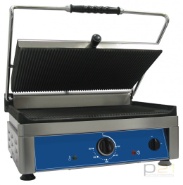 Grill kontaktowy pojedynczy, 450x270, płyta ryflowana, PG47R, Amitek