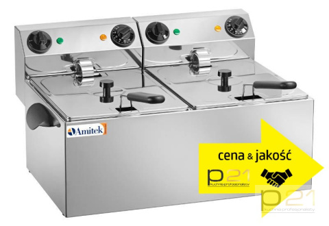 Frytownica elektryczna FE88, 3250 + 3250 W, Amitek Frytownica elektryczna FE88, 3250 + 3250 W, Amitek