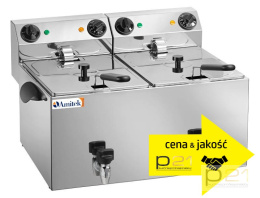 Frytownica elektryczna FE88R, 3250 + 3250 W, kran, Amitek