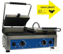 Grill kontaktowy podwójny, 520x230 mm, płyta 1/2gładka 1/2ryflowana, PG57M, Amitek