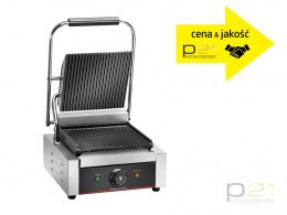 Grill kontaktowy pojedynczy, 225x230, płyta ryflowana, PG25R, Amitek