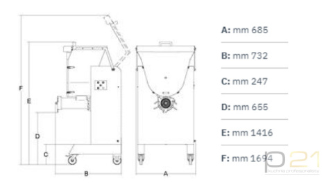 Wilko-mieszarka, poj. zasobnika 60kg, 4 Hp, Master 60 Y12 Hp 4 PS, Sirman Wilko-mieszarka, poj. zasobnika 60kg, 4 Hp, Master 60 Y12 Hp 4 PS, Sirman
