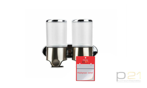 Dozownik mydła podwójny 2x450ML,Przezroczysty Dozownik mydła podwójny 2x450ML,Przezroczysty