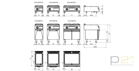 Płyta grillowa elektryczna, chromowana, gładka, M40, 7,5 kW, D72/10SFTEC, Diamante70, Olis Płyta grillowa elektryczna, chromowana, gładka, M40, 7,5 kW, D72/10SFTEC, Diamante70, Olis