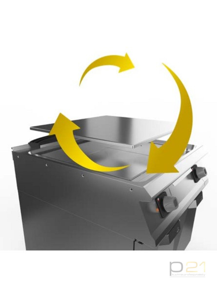 Płyta grillowa elektryczna, chromowana, gładka, M60, 10,5 kW, D73/10SFTEC, Diamante70, Olis Płyta grillowa elektryczna, chromowana, gładka, M60, 10,5 kW, D73/10SFTEC, Diamante70, Olis