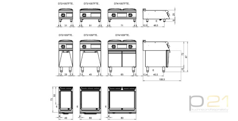 Płyta grillowa elektryczna, chromowana, gładka, M60, 10,5 kW, D73/10SFTEC, Diamante70, Olis Płyta grillowa elektryczna, chromowana, gładka, M60, 10,5 kW, D73/10SFTEC, Diamante70, Olis