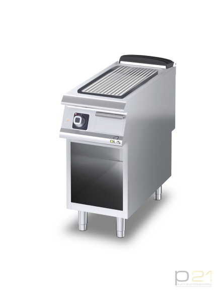 Płyta grillowa elektryczna, chromowana, ryflowana, M40, 7,5 kW, D72/10SFTECR, Diamante70, Olis Płyta grillowa elektryczna, chromowana, ryflowana, M40, 7,5 kW, D72/10SFTECR, Diamante70, Olis
