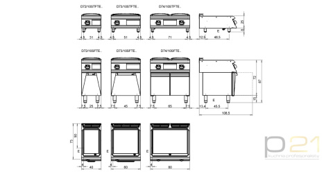 Płyta grillowa elektryczna, nierdzewna, ryflowana, M60, 10,5 kW, D73/10SFTEAR, Diamante70, Olis Płyta grillowa elektryczna, nierdzewna, ryflowana, M60, 10,5 kW, D73/10SFTEAR, Diamante70, Olis