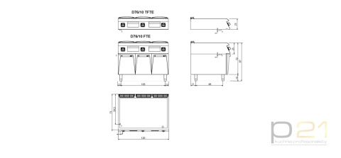 Płyta grillowa elektryczna ryflowana M 120 , Diamante 700 D/76 Olis Płyta grillowa elektryczna ryflowana M 120 , Diamante 700 D/76 Olis