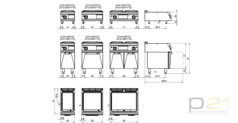 Płyta grillowa gazowa, nierdzewna, ryflowana, M60, termostat, D73/10SFTTGAR, Diamante70, Olis Płyta grillowa gazowa, nierdzewna, ryflowana, M60, termostat, D73/10SFTTGAR, Diamante70, Olis