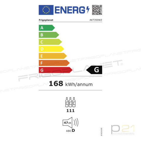 Witryna chłodnicza na wino, 2-temperatury, poj, 111 butelki (328l), AKT350WZ, Frigoplanet by Amitek Witryna chłodnicza na wino, 2-temperatury, poj, 111 butelki (328l), AKT350WZ, Frigoplanet by Amitek