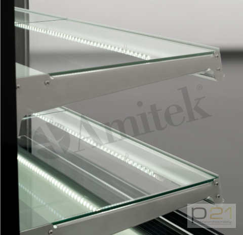 Witryna cukiernicza prosta, poj. 390l, czarna, Velvet 940B, Amitek Witryna cukiernicza prosta, poj. 390l, czarna, Velvet 940B, Amitek