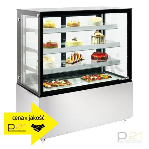 Witryna cukiernicza prosta, poj. 530l, biała, Velvet 1240, Amitek Witryna cukiernicza prosta, poj. 530l, biała, Velvet 1240, Amitek