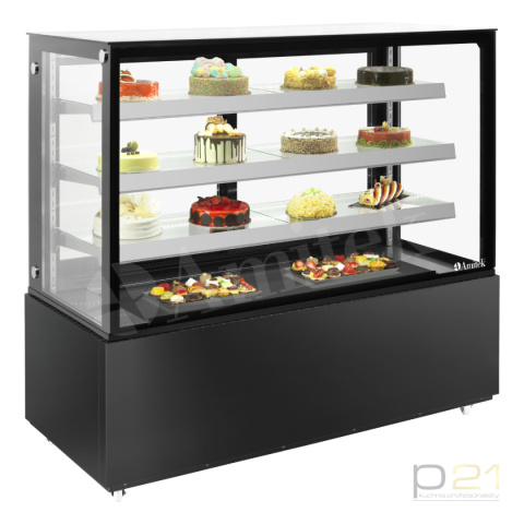 Witryna cukiernicza prosta, poj. 670l, czarna, Velvet 1540B, Amitek Witryna cukiernicza prosta, poj. 670l, czarna, Velvet 1540B, Amitek